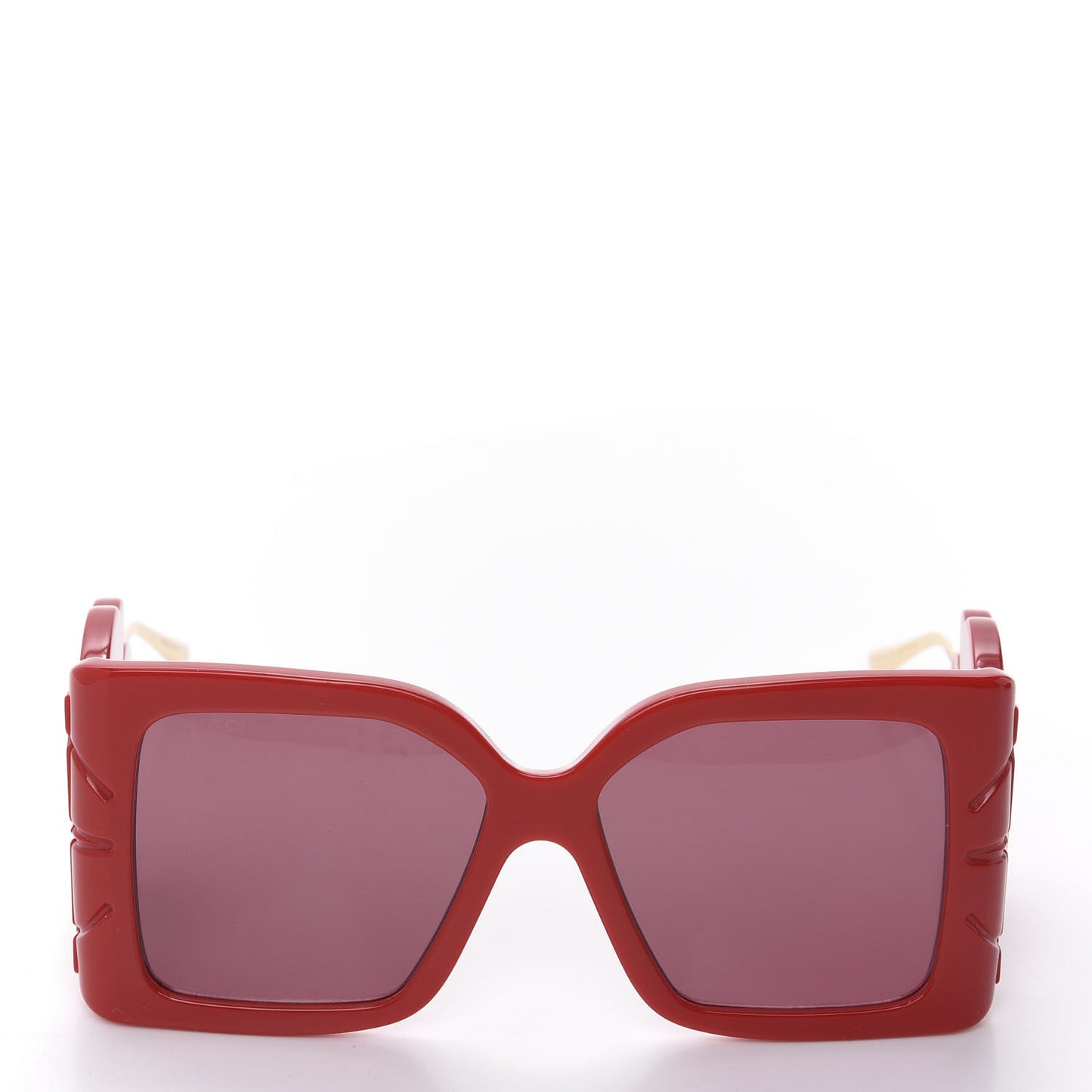 Acetate Square Frame Wing Sunglasses GG0535S Red
