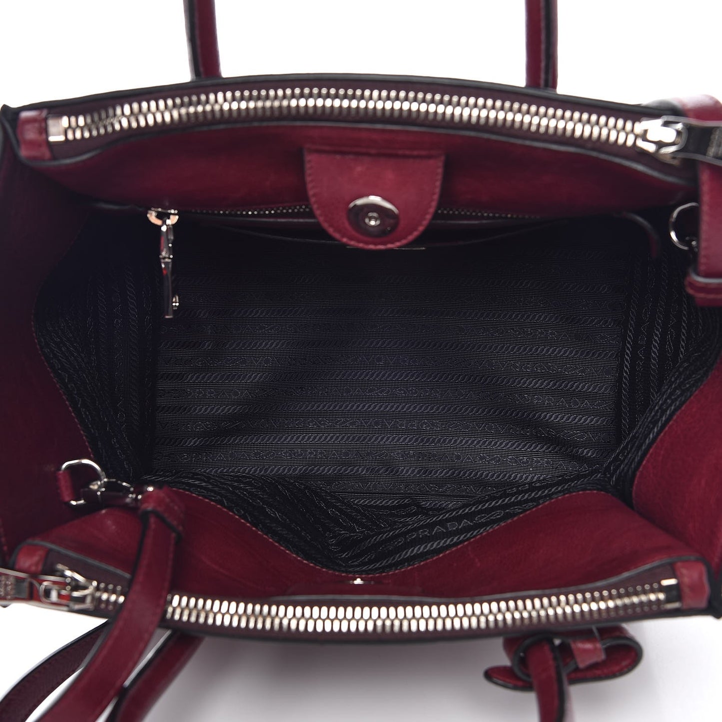 Glace Calf Twin Pocket Tote Ametista