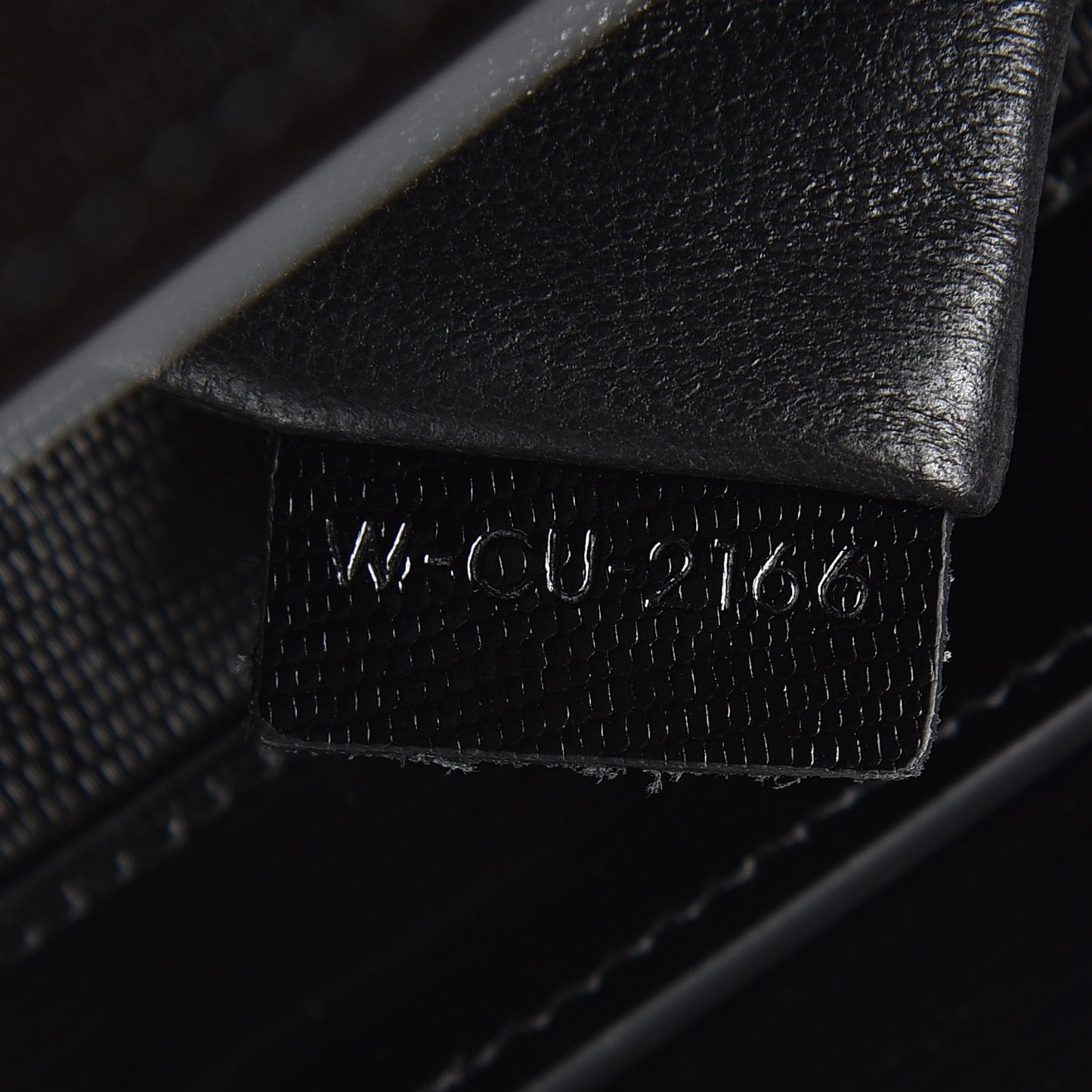Sleek Calfskin Micro Bi-Color Luggage Black White