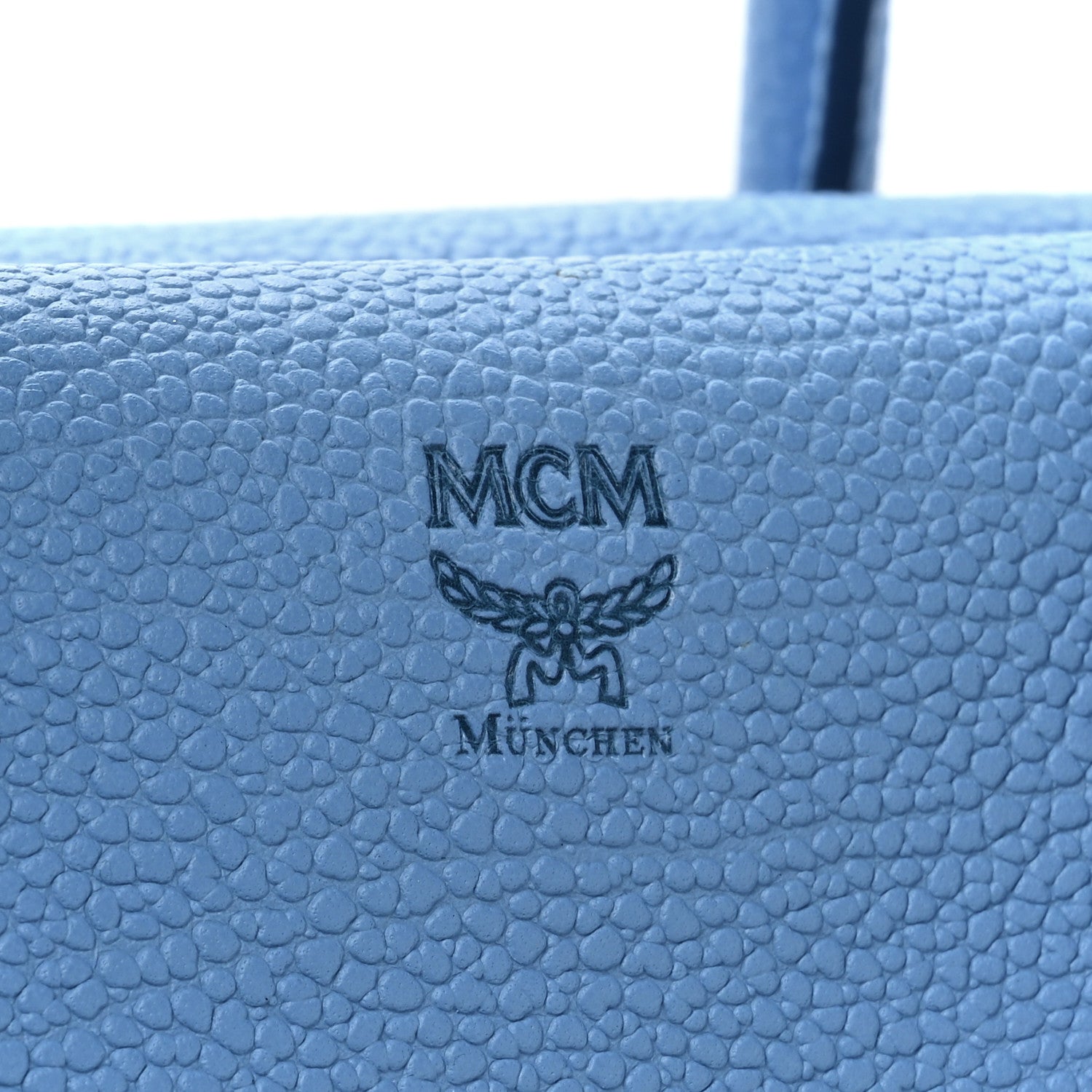 MCM Grained Calfskin Medium Milla Tote Tile Blue 10 of 15