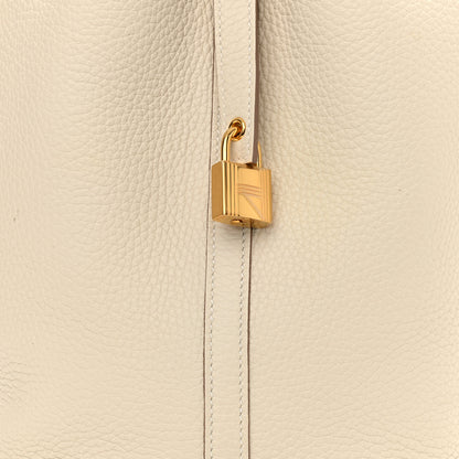 Hermes Taurillon Clemence Picotin Lock 22 MM Craie 8 of 12
