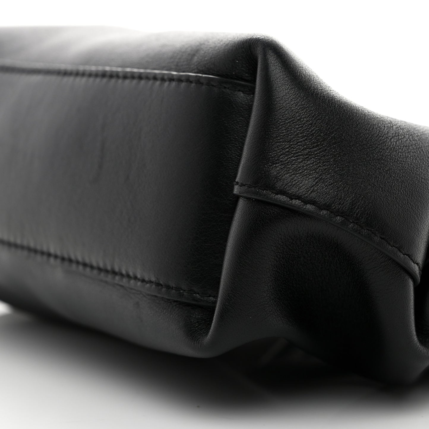 Calfskin Small The Point Triangle Bag Black