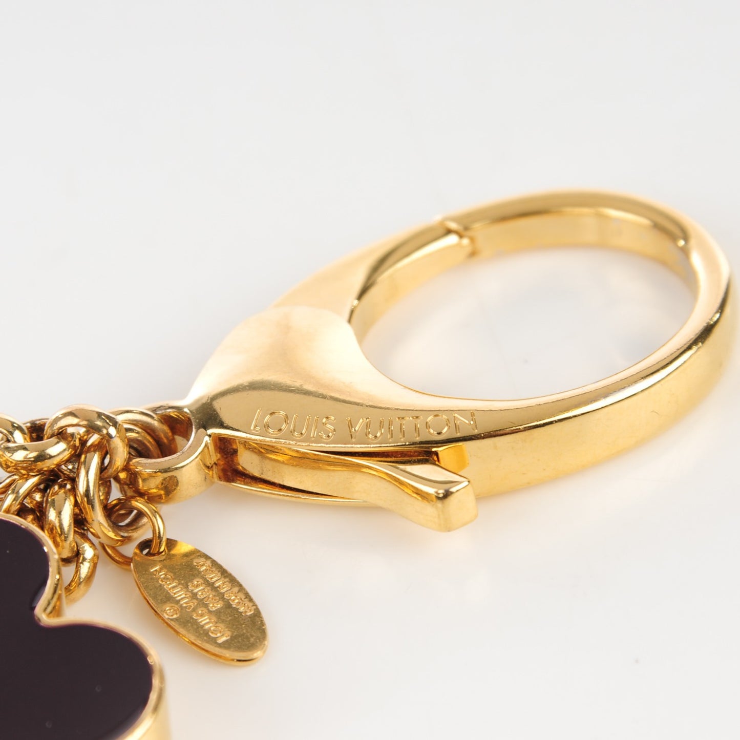 Fleur De Monogram Bag Charm Dore