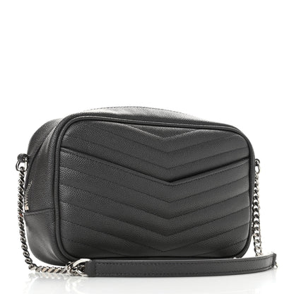 Saint Laurent Grain De Poudre Matelasse Monogram Mini Lou Camera Bag Asphalt 2 of 4