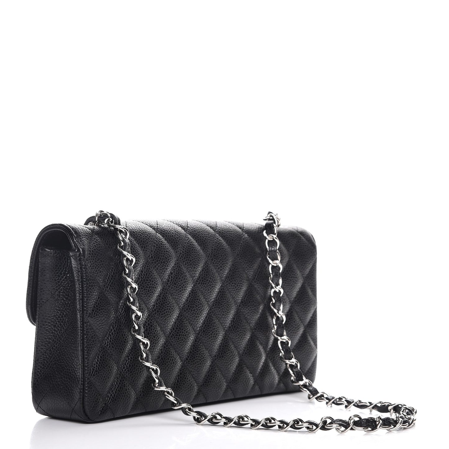 Caviar Quilted East West Flap Black