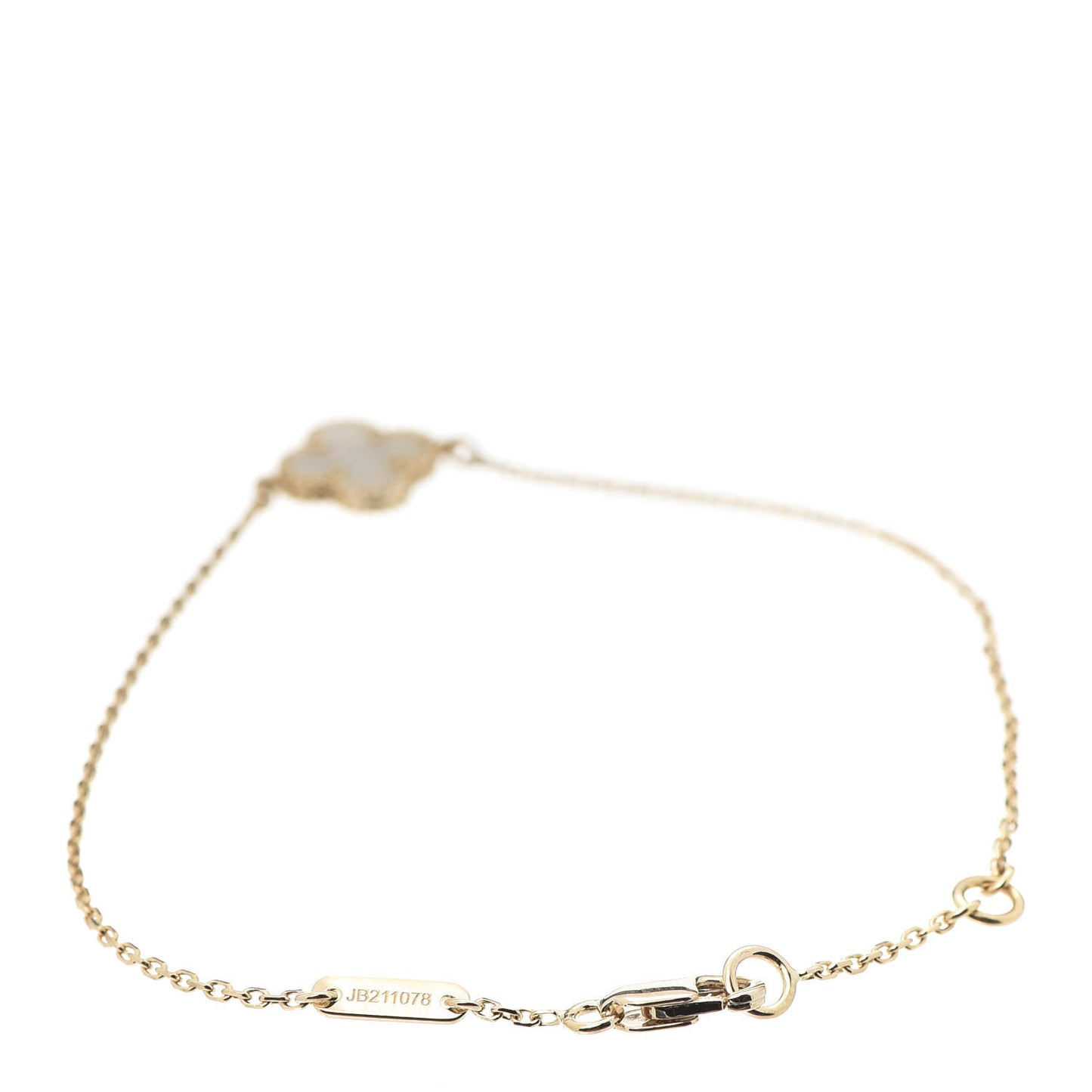 18K Yellow Gold Mother of Pearl Sweet Alhambra Bracelet