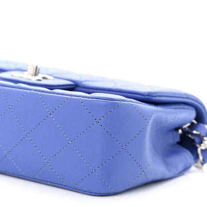 Chanel Lambskin Quilted Mini Rectangular Flap Light Blue 10 of 12