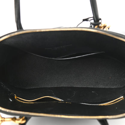 Balenciaga Signature Grained Calfskin Logo M Ville Top Handle Bag Black 6 of 12