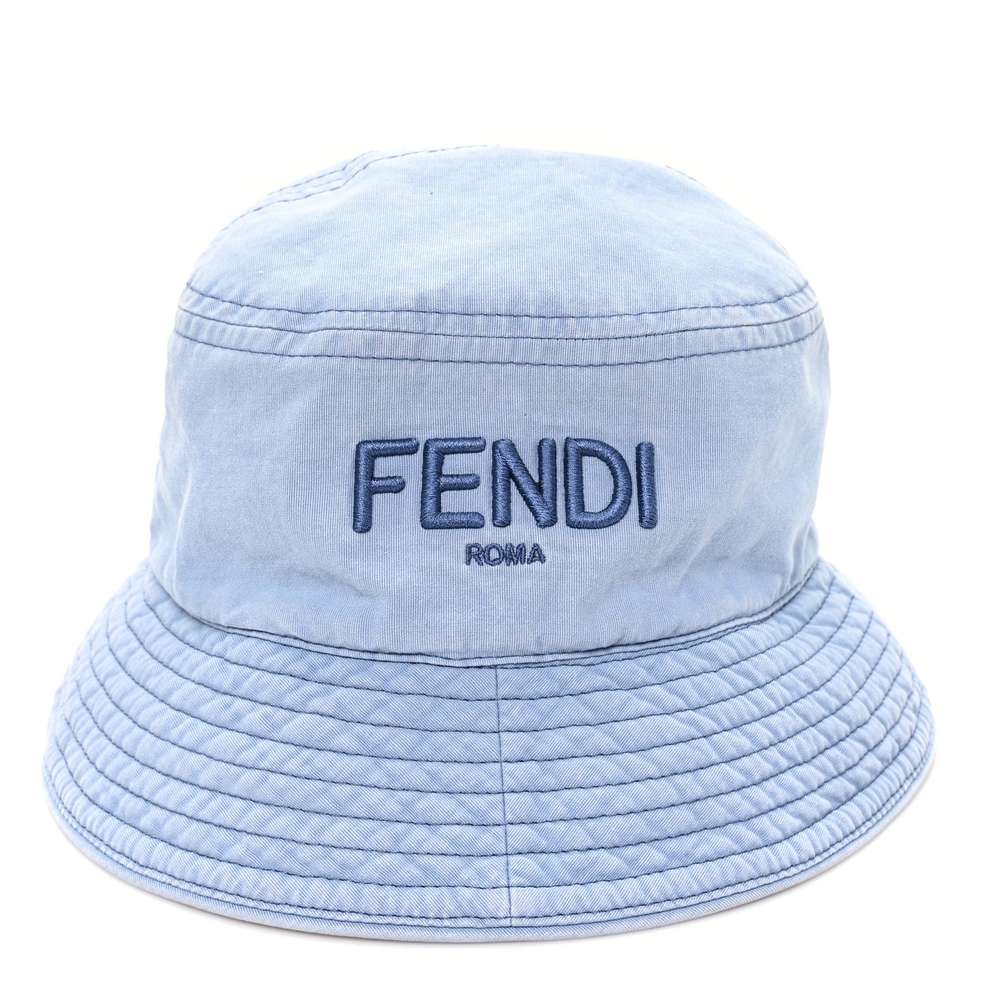 Woven Fabric Logo Bucket Hat M Celeste