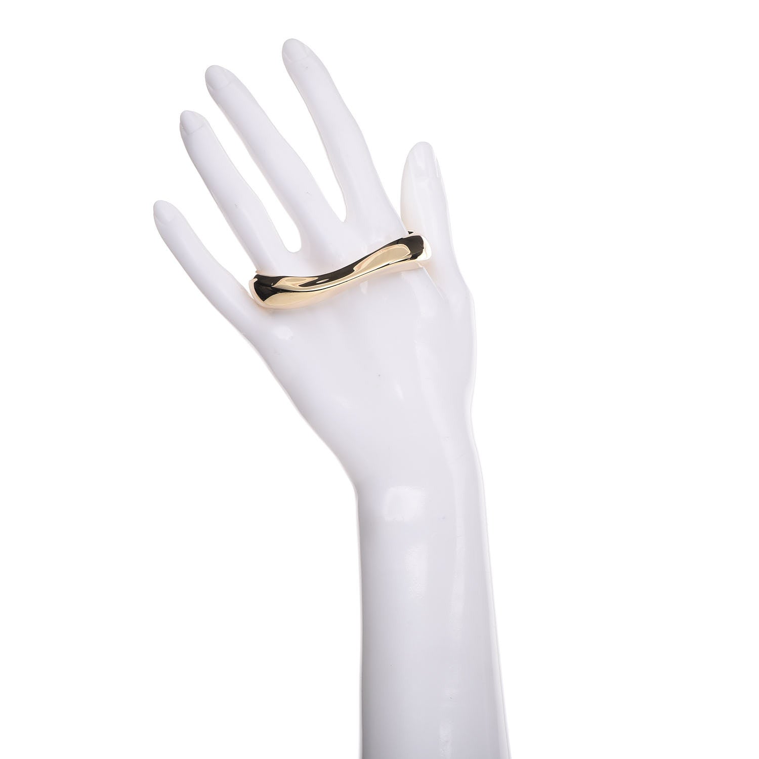 Tiffany 18K Yellow Gold Elsa Peretti Swirl Cuff Bracelet 2 of 4