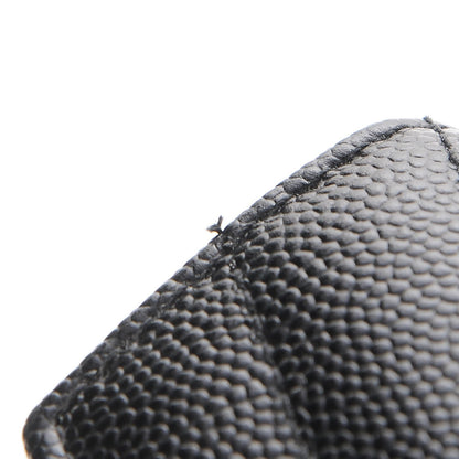 Saint Laurent Grain De Poudre Matelasse Chevron Small Monogram Envelope Wallet Black 7 of 7