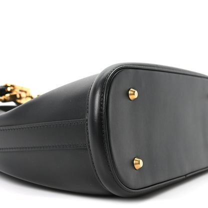 Christian Dior Calfskin CD Embossed Medium C'est Chain Bucket Bag Black 9 of 11