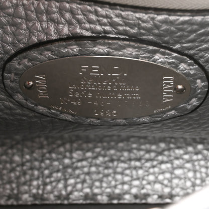 Fendi Cuoio Romano Lux Selleria Mini Peekaboo Iconic Satchel Argento 7 of 11