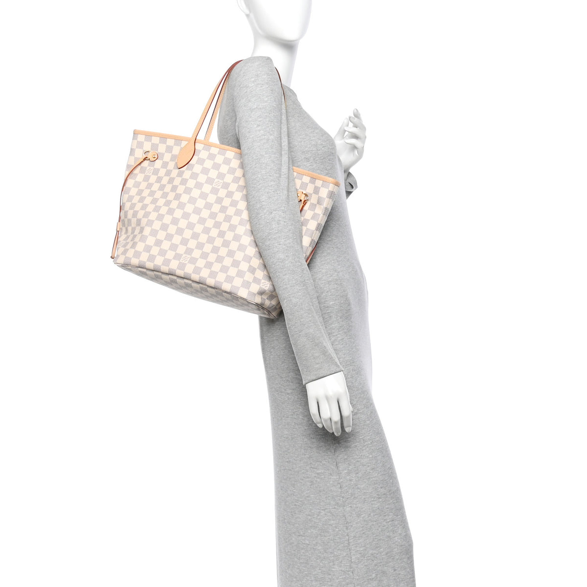 Damier Azur Neo Neverfull MM Rose Ballerine