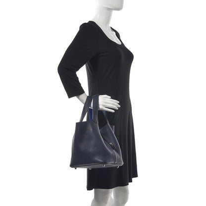 Hermes Taurillon Clemence Picotin Lock 22 MM Bleu Nuit Bleu Electrique 2 of 7