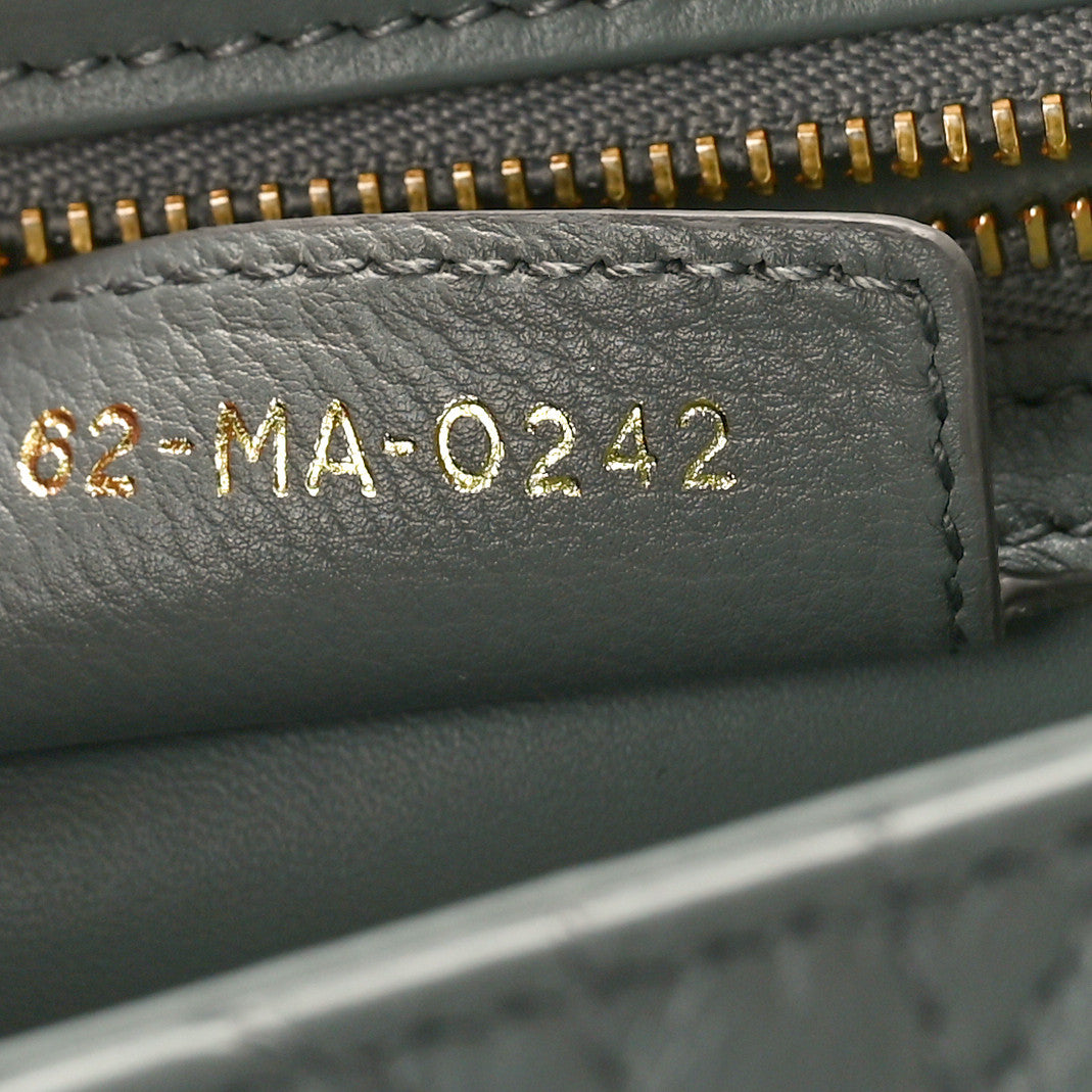 Calfskin Cannage Medium Caro Bag Ethereal Grey