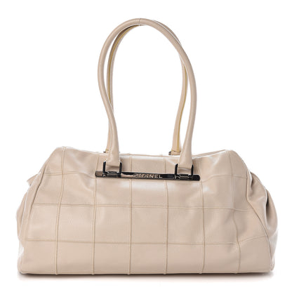Chanel Caviar Square Stitched Large Tote Beige 1 of 16