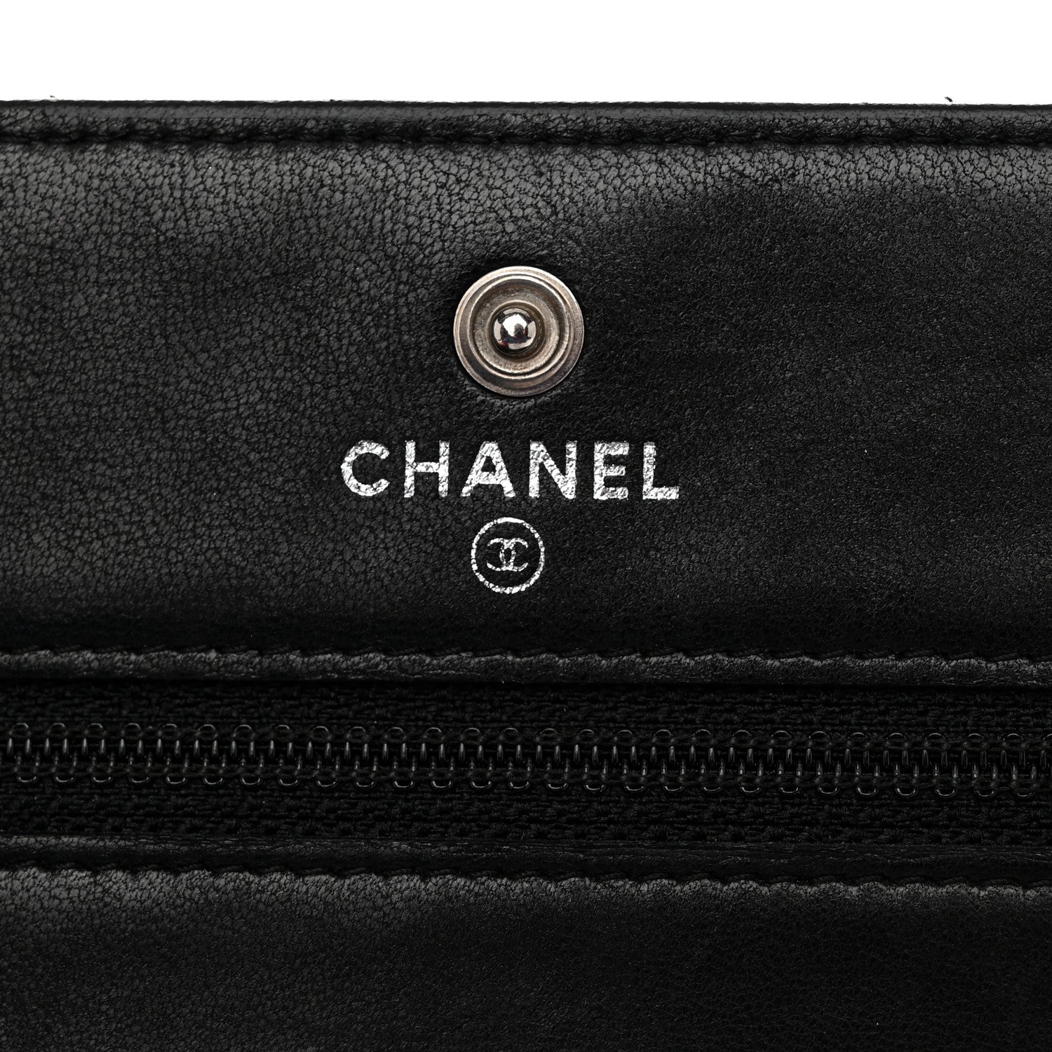 Chanel Lambskin Micro Quilted Wallet On Chain WOC Black 6 of 13