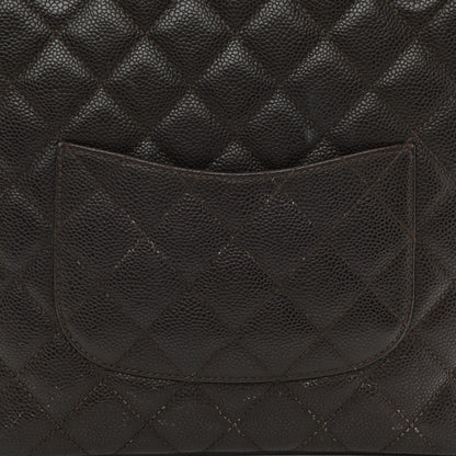 Chanel Caviar Quilted Petit Shopping Tote PST Dark Brown 8 of 11
