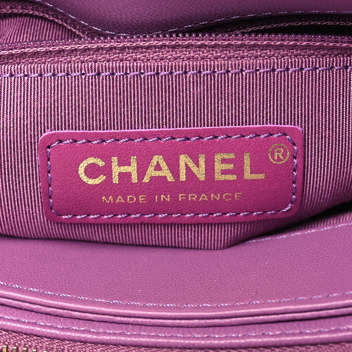 Lambskin Sleek And Chic Flap Purple