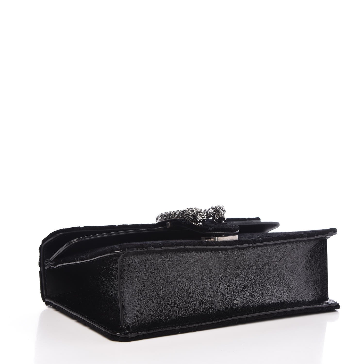 Gucci Velvet Skipper Crystal GG Monogram Small Dionysus Shoulder Bag Black Black Diamond 4 of 7