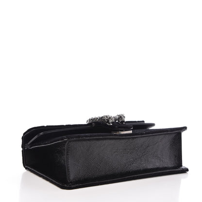 Gucci Velvet Skipper Crystal GG Monogram Small Dionysus Shoulder Bag Black Black Diamond 4 of 7