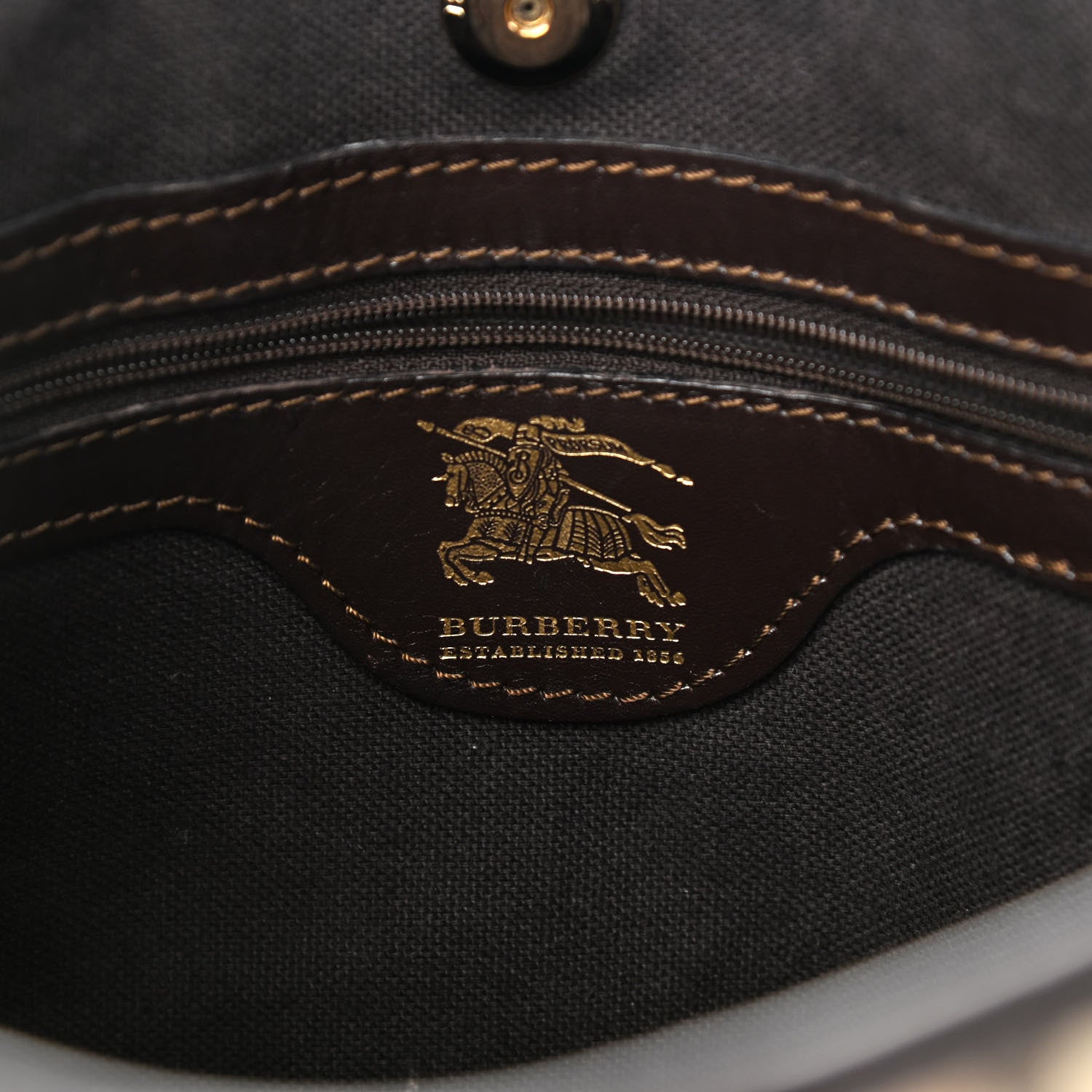 Burberry Haymarket Check Small Onslow Tote Chocolate 6 of 21