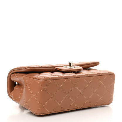 Chanel Lambskin Quilted Mini Rectangular Flap Brown 4 of 10