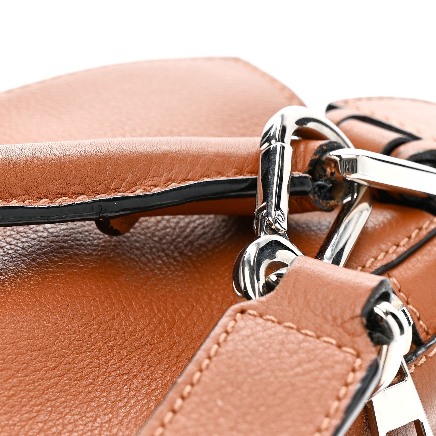 Grained Calfskin Small Puzzle Bag Tan