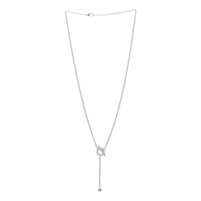 Hermes 18K White Gold Diamond Finesse Lariat Necklace 3 of 5