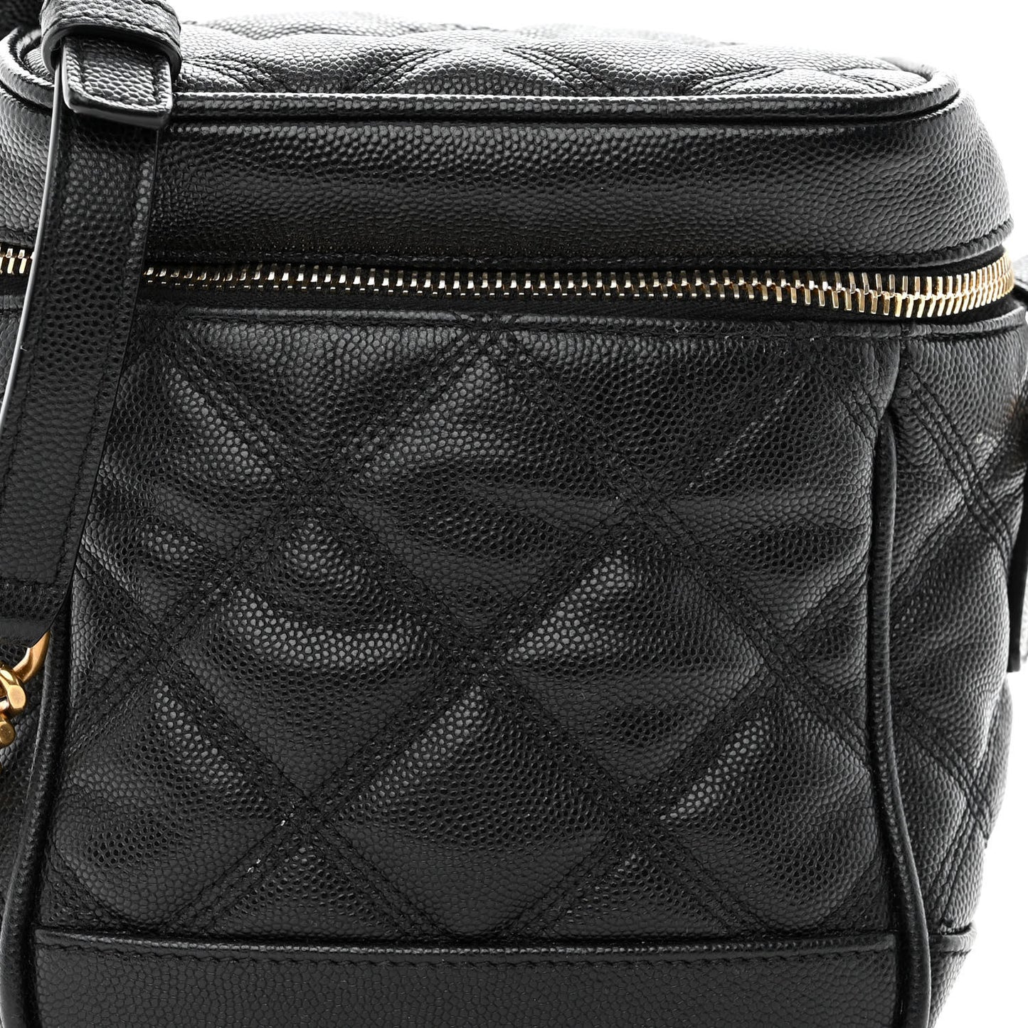 Grain de Poudre Quilted 80's Vanity Bag Black