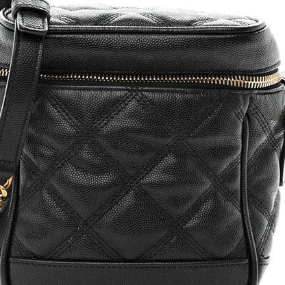 Saint Laurent Grain de Poudre Quilted 80's Vanity Bag Black 7 of 11