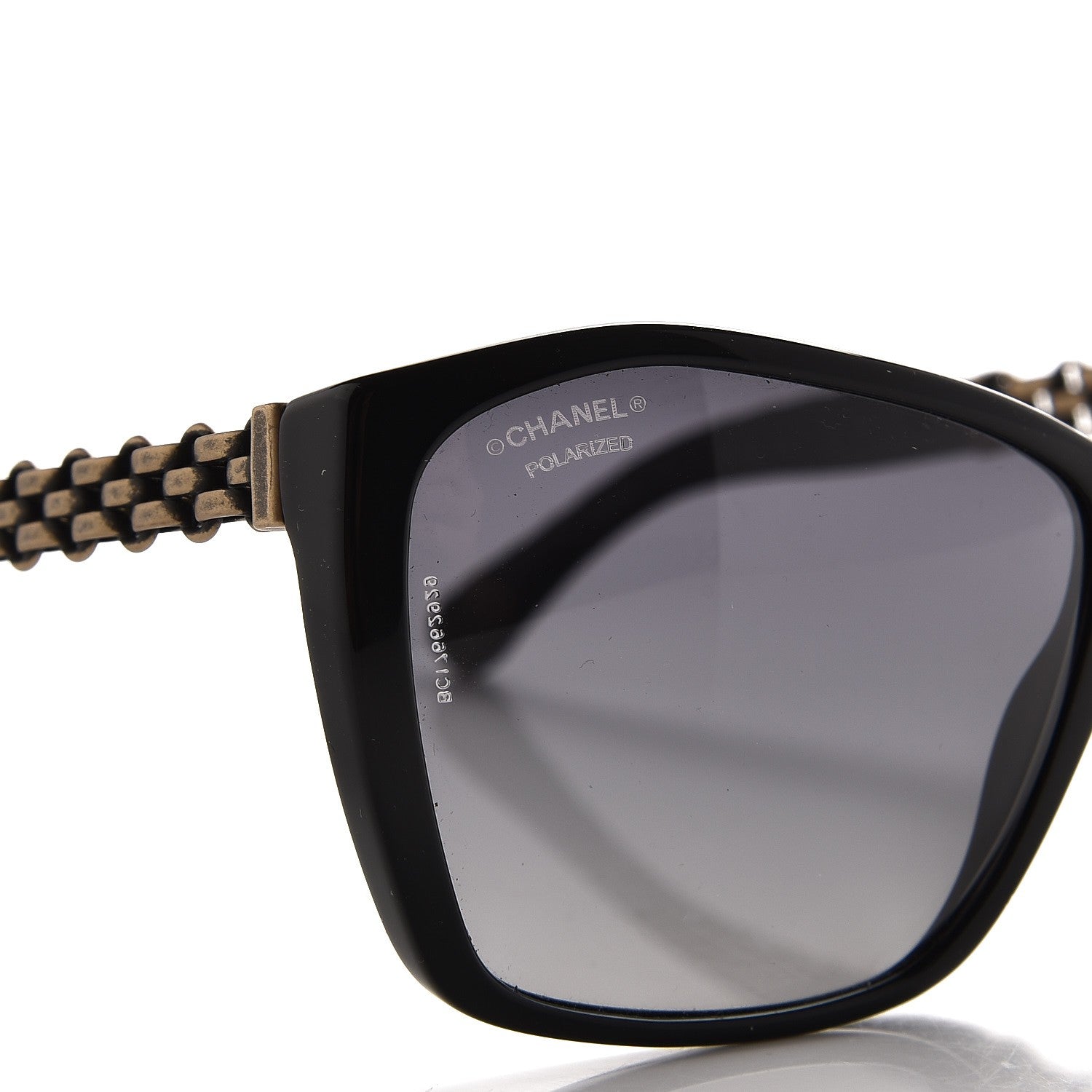 Chanel Lambskin Quilted Reissue Polarized Sunglasses 5327-Q Black 6 of 10