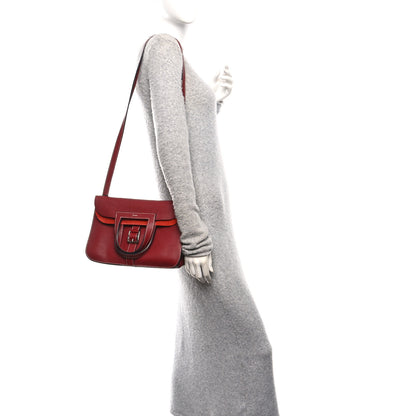 Hermes Taurillon Clemence Halzan 31 GM Rouge Grenat 2 of 10