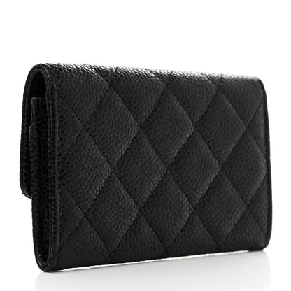 Chanel Caviar Quilted Flap Card Holder Black 3 of 9