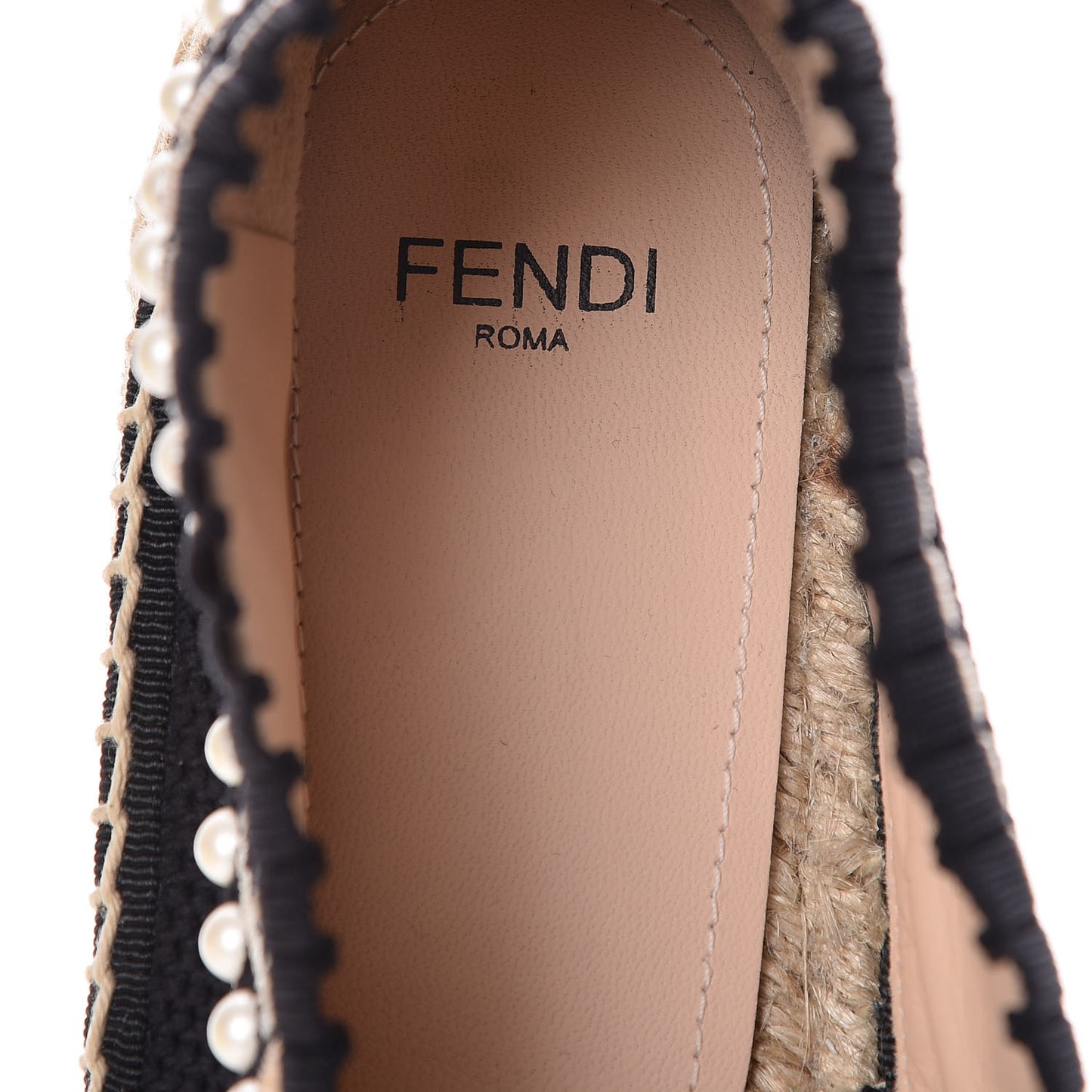 Knit Pearlescent Espadrille 42 Black