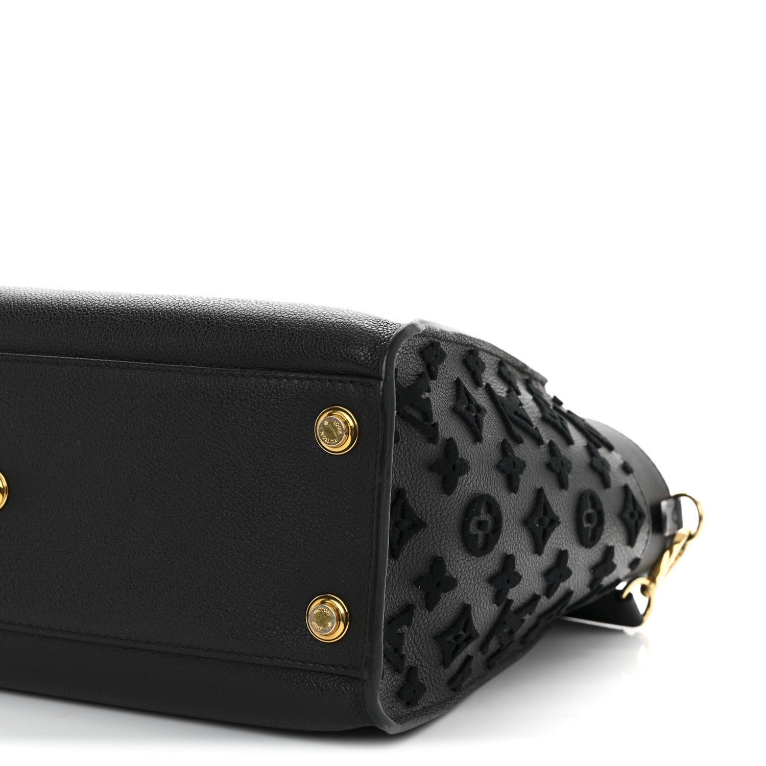 Louis Vuitton Calfskin Monogram Tufting On My Side Black 10 of 10