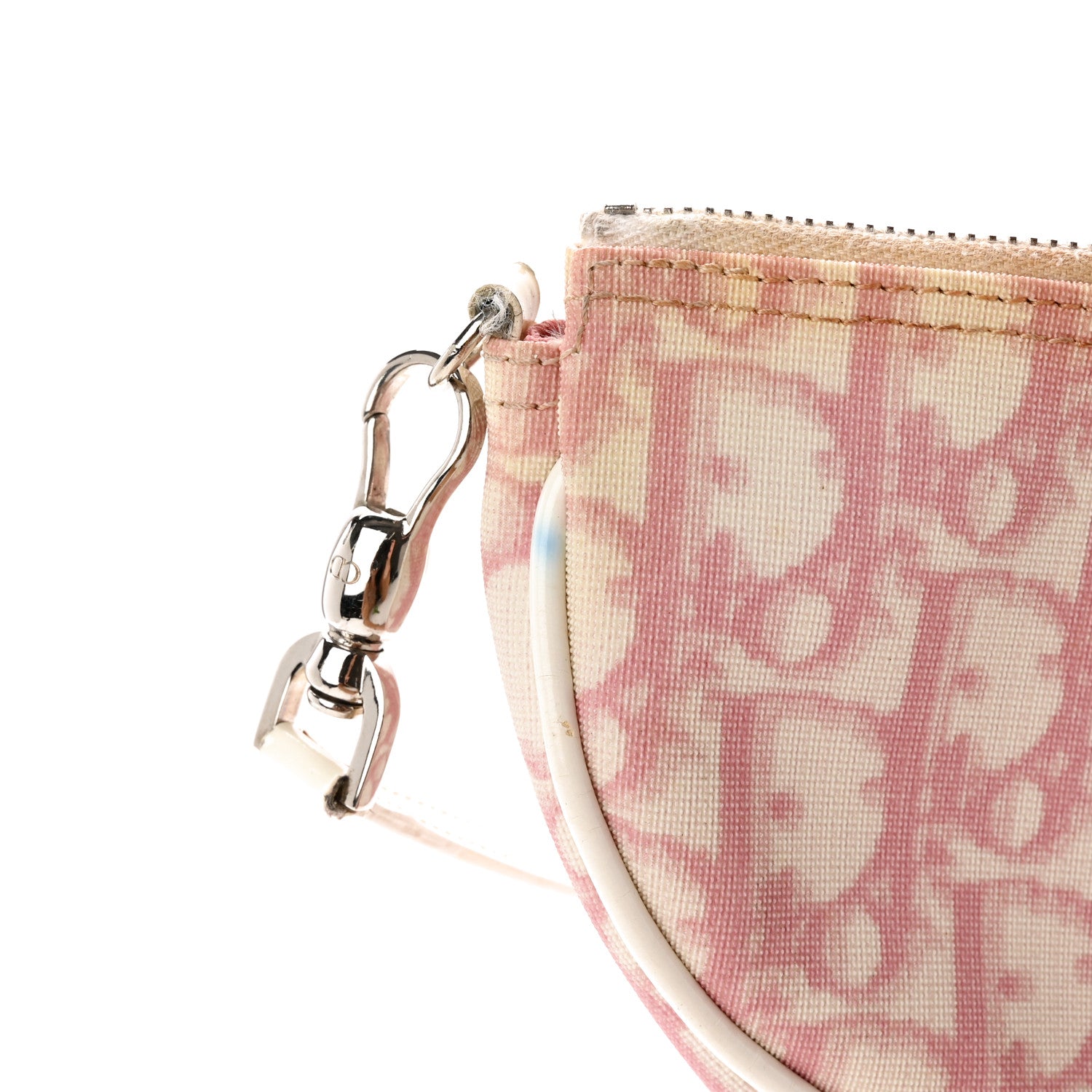 Christian Dior Monogram Mini Saddle Pochette Pink 12 of 15