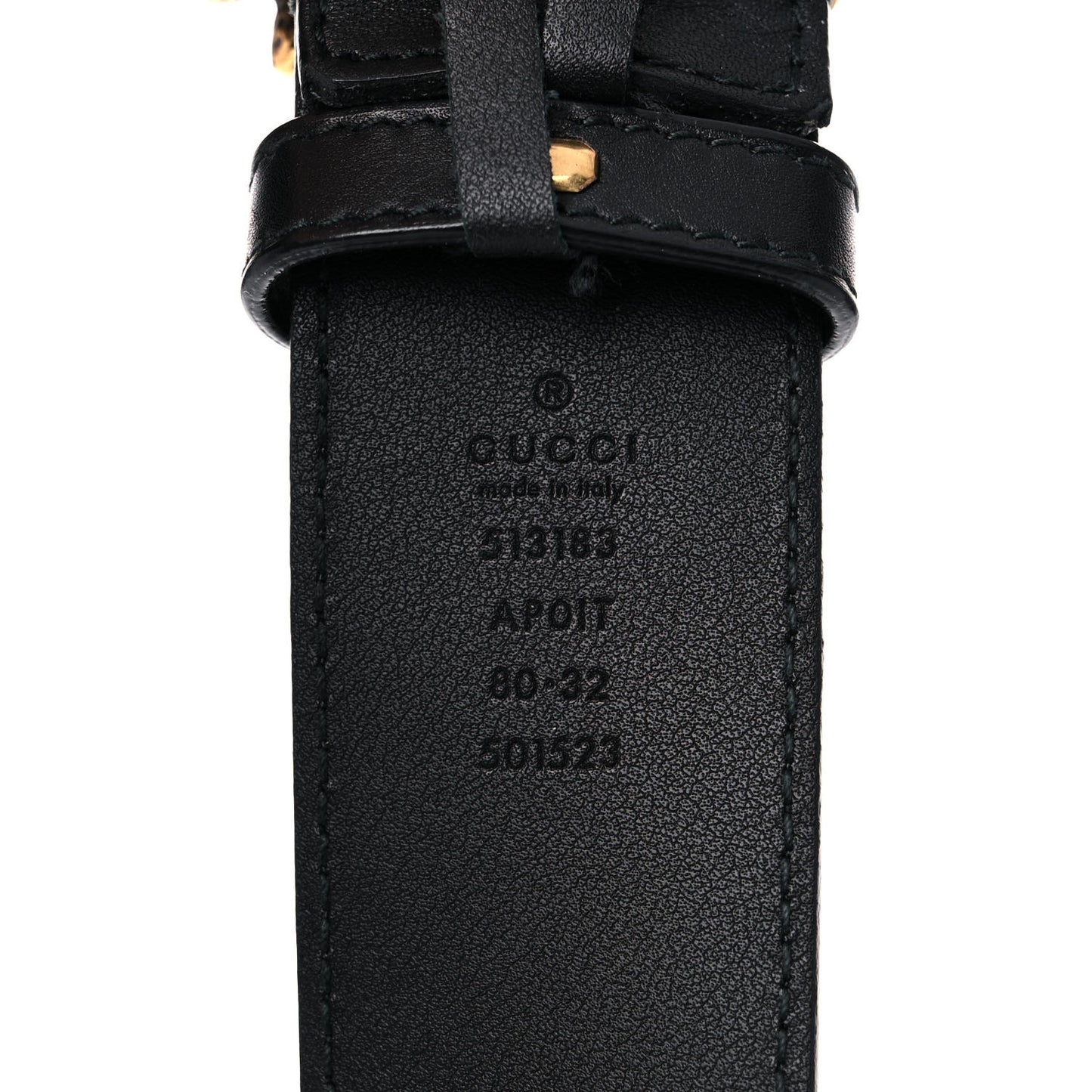 Calfskin Crystal Double G 40mm Belt 80 32 Black Multicolor