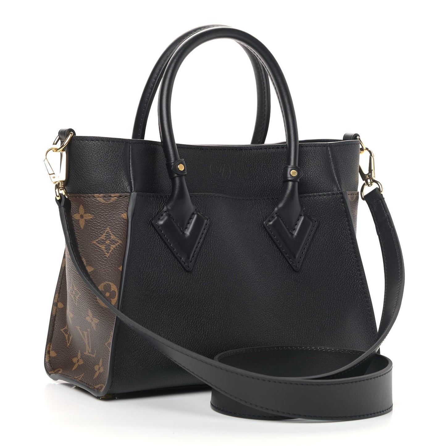 Calfskin Monogram On My Side PM Black