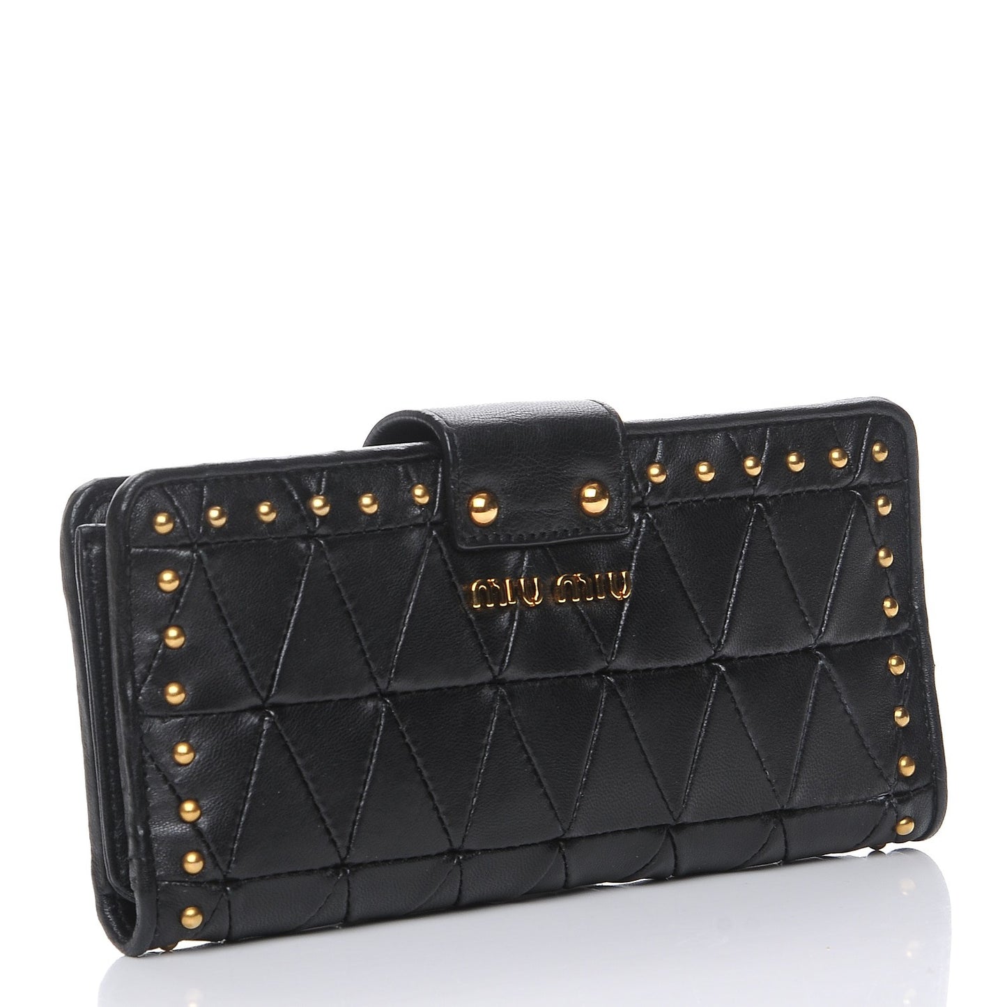 Nappa Quilted Wallet Black