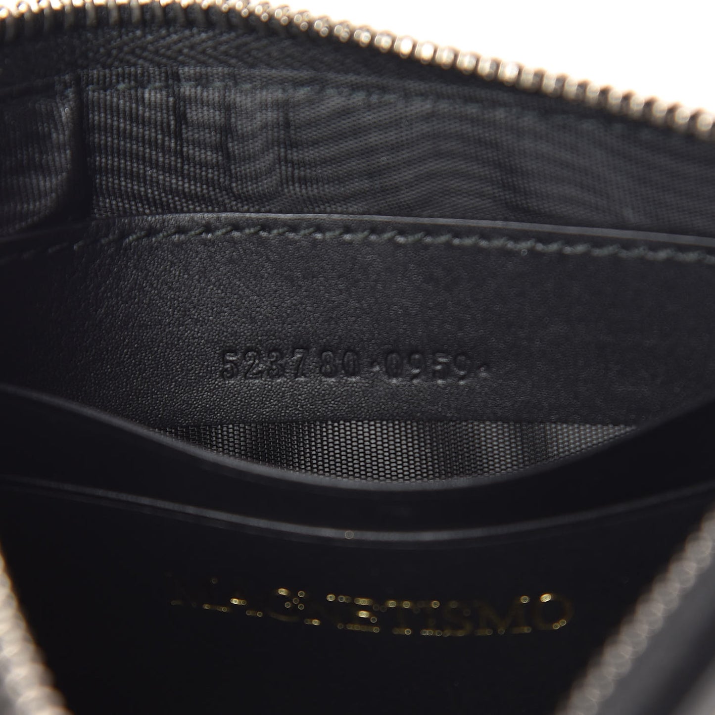 X SEGA Calfskin GUCCY Stars Small Zip Pouch Black Gold