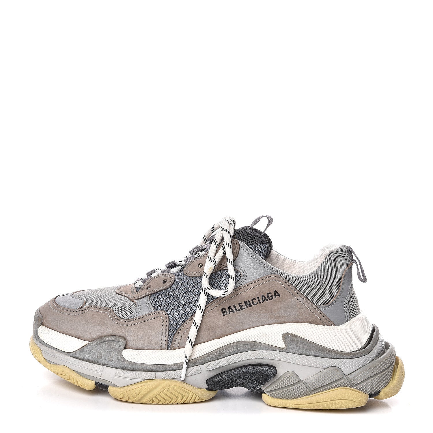 Balenciaga Fabric Mesh Mens Triple S Sneakers 41 Beige Bleu Gray 1 of 10