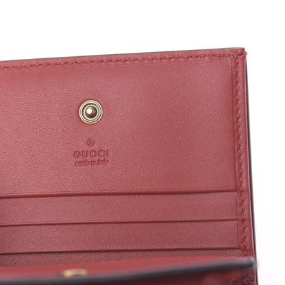 Gucci GG Supreme Monogram Cherry Embellished Card Case Wallet Hibiscus Red 6 of 7