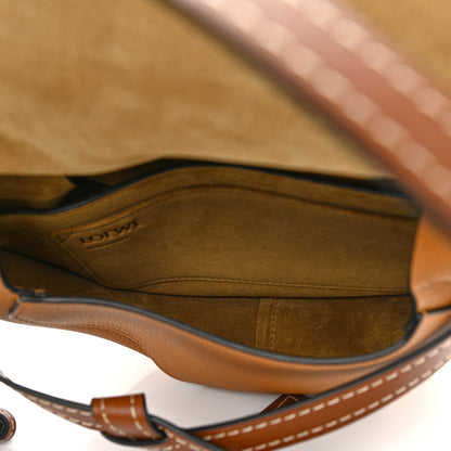 Loewe Grained Calfskin Small Gate Crossbody Bag Caramel Pecan 5 of 9