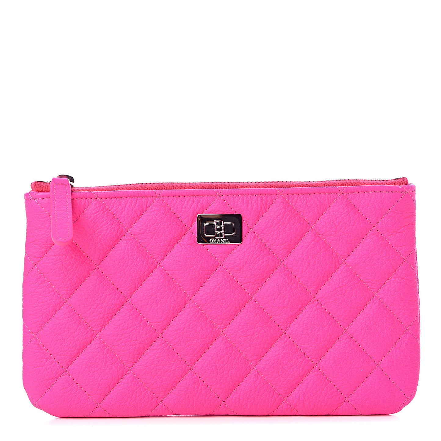 Goatskin Quilted Medium Reissue Cosmetic Case Pink