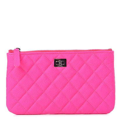 Chanel Goatskin Quilted Medium Reissue Cosmetic Case Pink 1 of 8