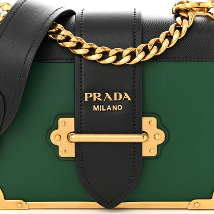 Prada City Calf Saffiano Cahier Bag Biliardo Black 7 of 9