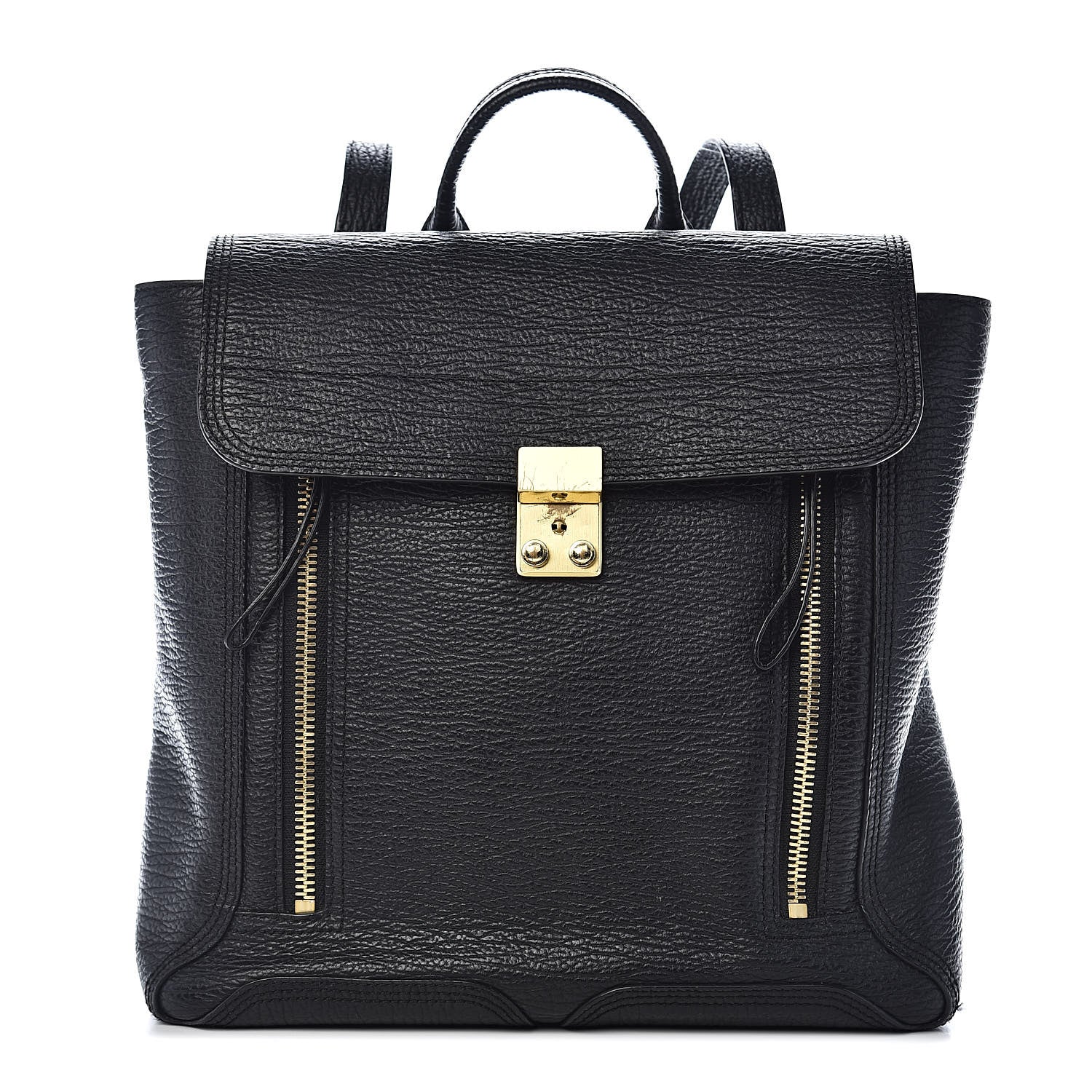 3.1 Phillip Lim 3.1 Textured Calfskin Pashli Backpack Black 1 of 16