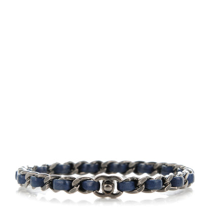 Chanel Lambskin CC Turnlock Chain Bracelet Navy 1 of 4